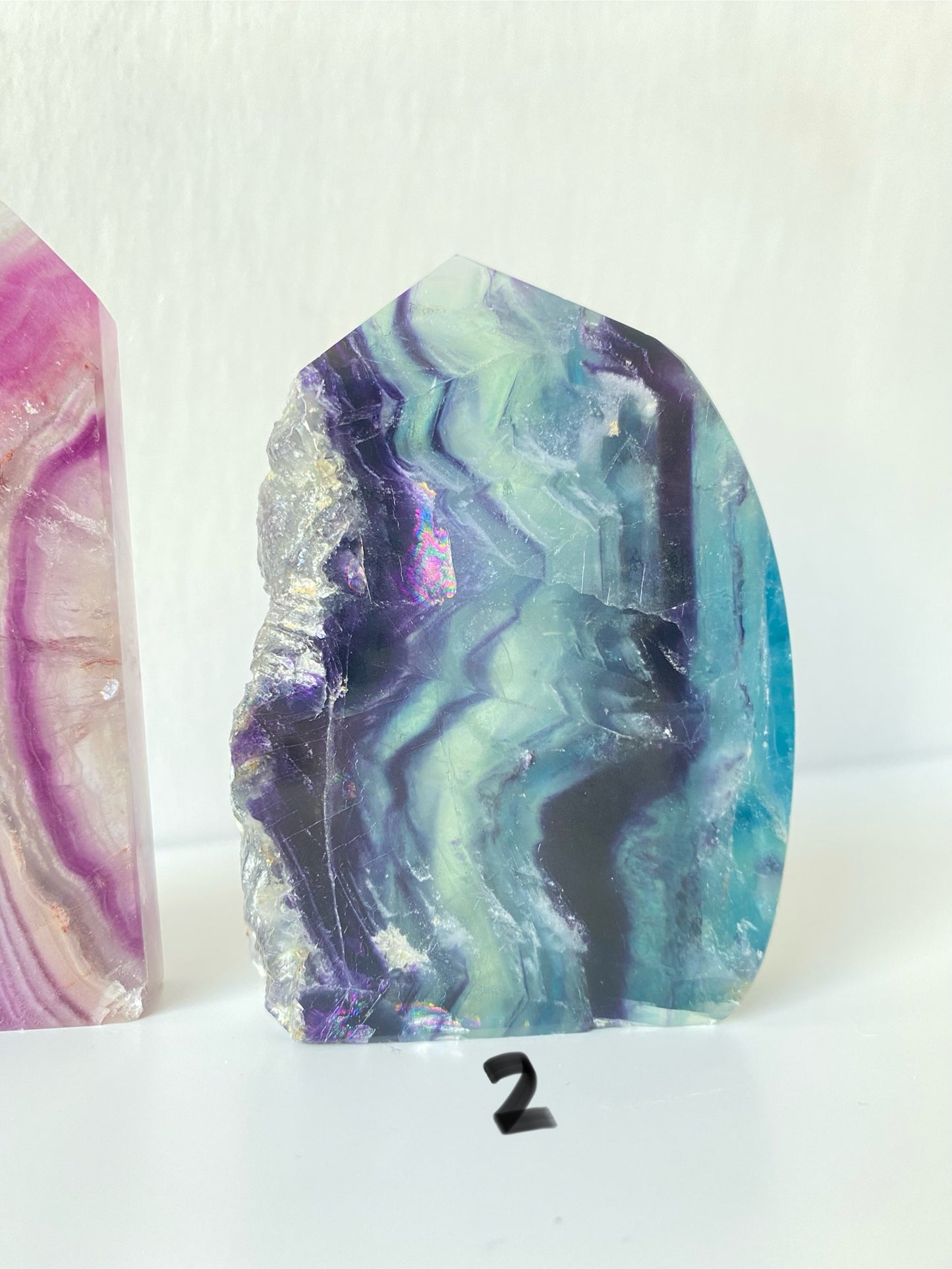 Raw Rainbow Fluorite Tower