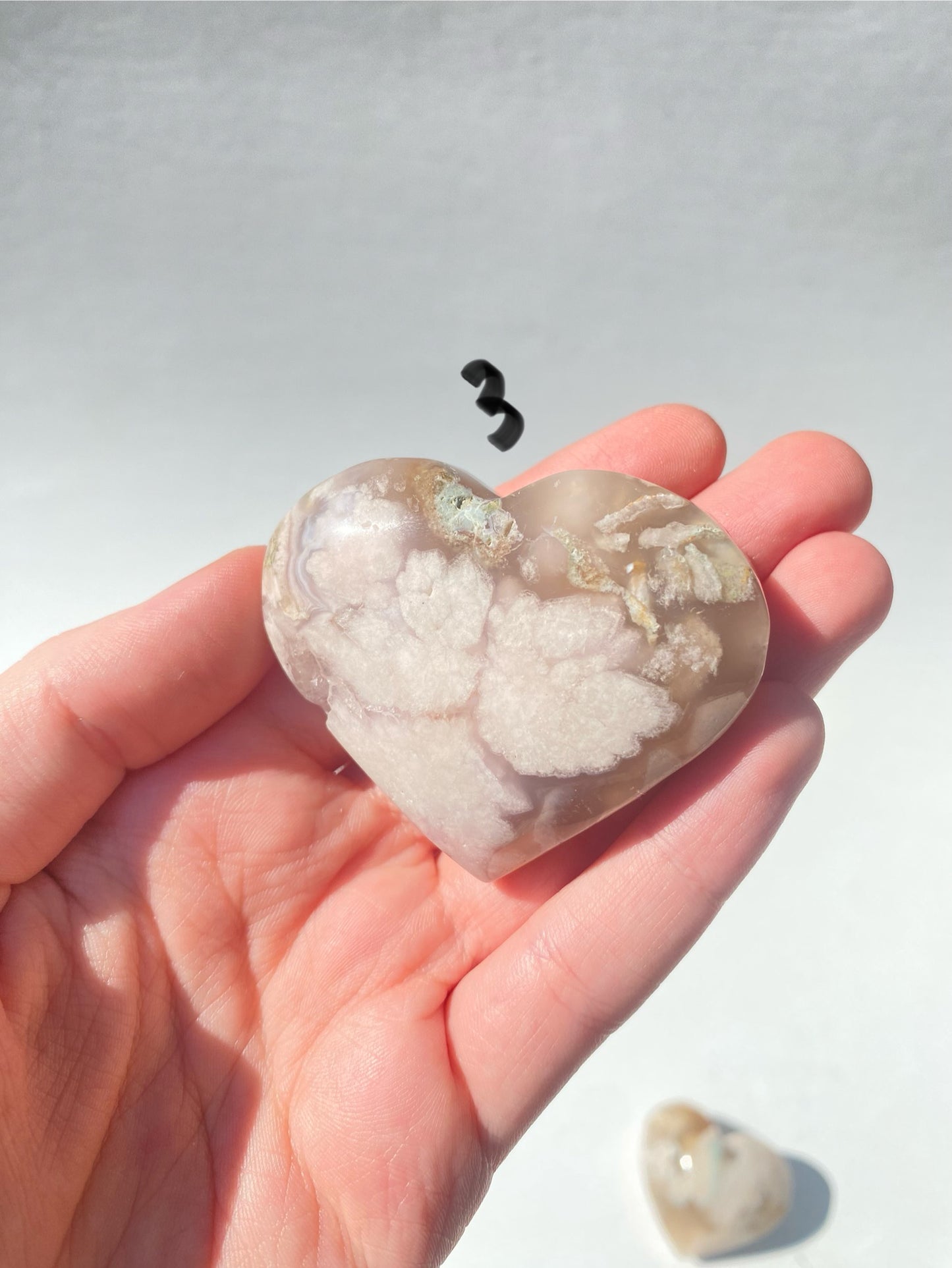 Flower Agate Heart