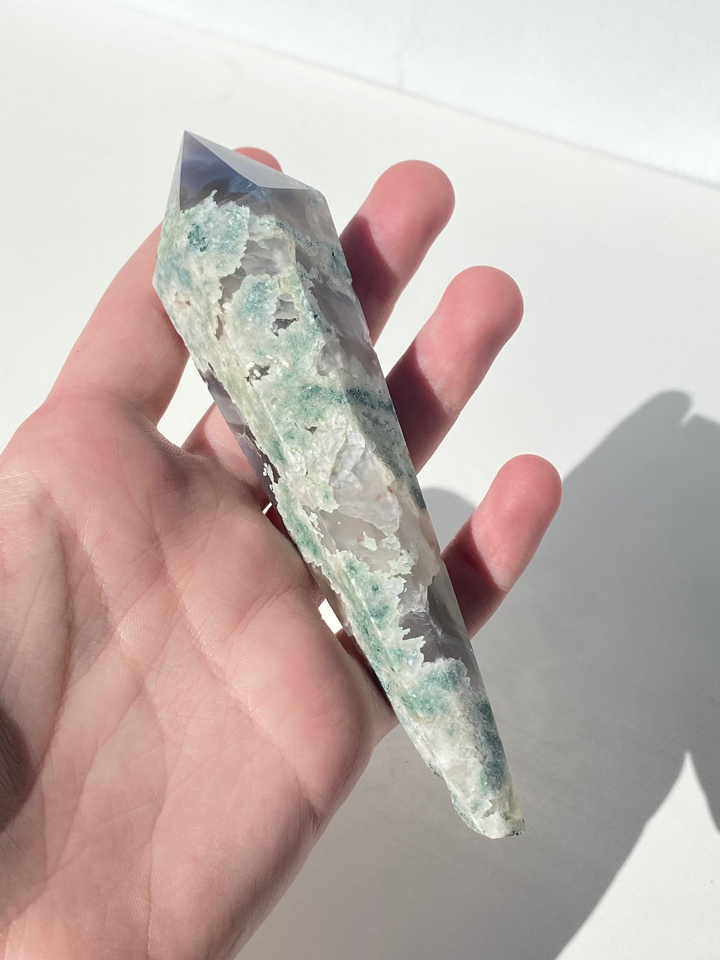 Moss Agate Wand