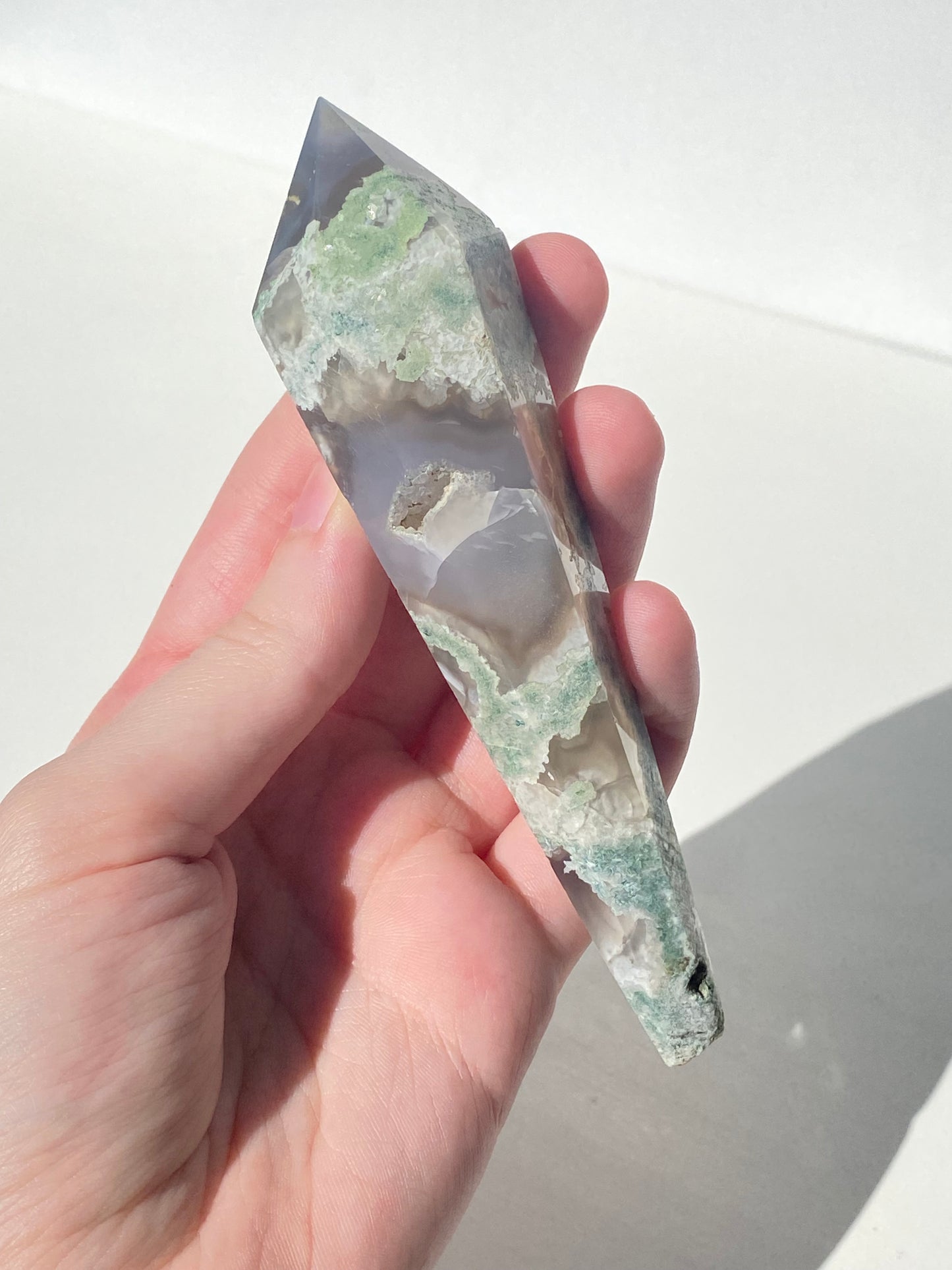 Moss Agate Wand