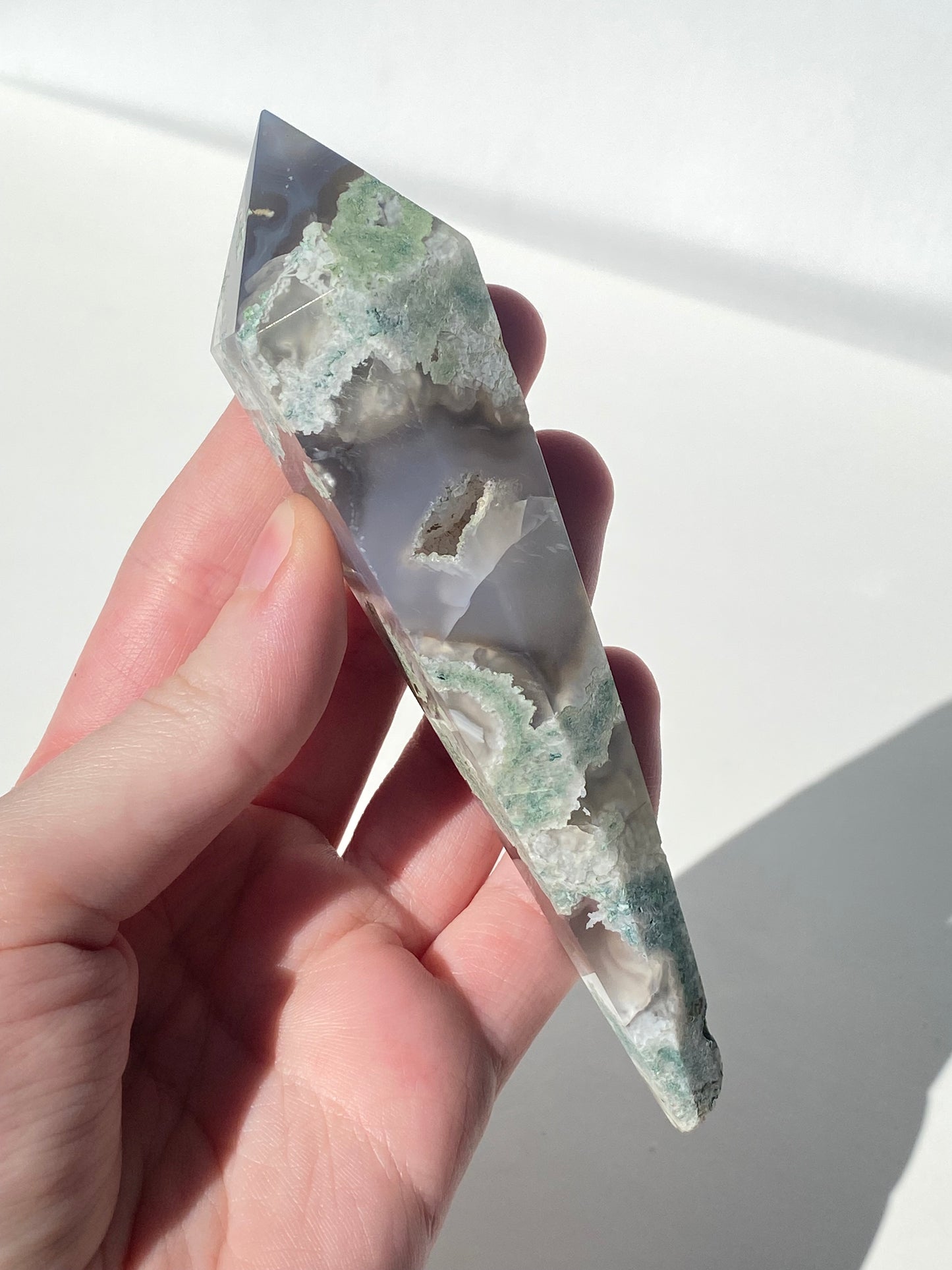 Moss Agate Wand