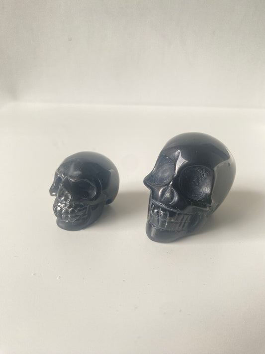 Black Obsidian Skull