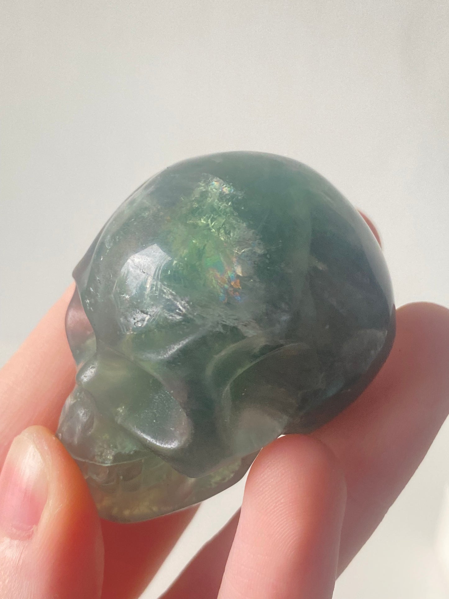 Rainbow Fluorite Skull